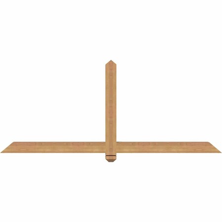 Ekena Millwork Eugene Smooth Timber Gable Bracket, Western Red Cedar, 72"W x 30"H x 3 1/2"D x 3 1/2"F, 10/12 Pitch GBW072X30X0404EUG00SWR